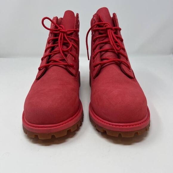 Timberland Women's Limited Release Boots Size 6 Ruby Red Leather Waterproof - Picture 2 of 13